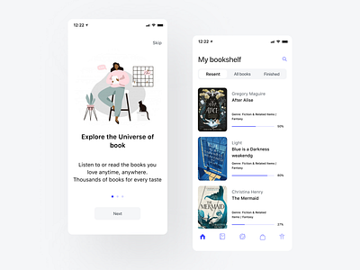 E-book Mobile App app book design ebook ereader icon illustraion ui ux uxuidesign интерфейс