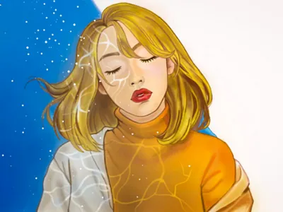 A soft spirit in a hard world💫 art artist bookcover characterdesign design digitalart dribbleshot flat illustration illustrator poster water