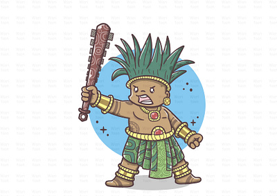Cartoon Aztec Warrior adorable chibi cartoon cartoon art cartoon aztec worrior cartoon character cartoon design cartoon illustration cartoons chibi chibi aztec warrior chibi warrior cute cartoon cute warrior cartoon funny cartoon illustration kawaii art kawaii warrior