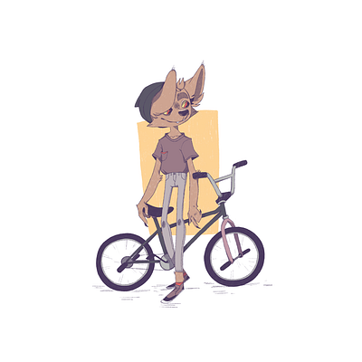 BMX wolf bmx creaturedesign drawing illustration procreate werewolf