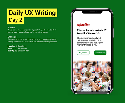 Daily UX Writing Challenge: Day 2 app daily ux writing challenge design ui ui design user experience user interface user interface design ux ux design ux writing