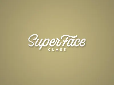Super Face logo branding brushpen calligraphy face handmade lettering logo script type typography vector