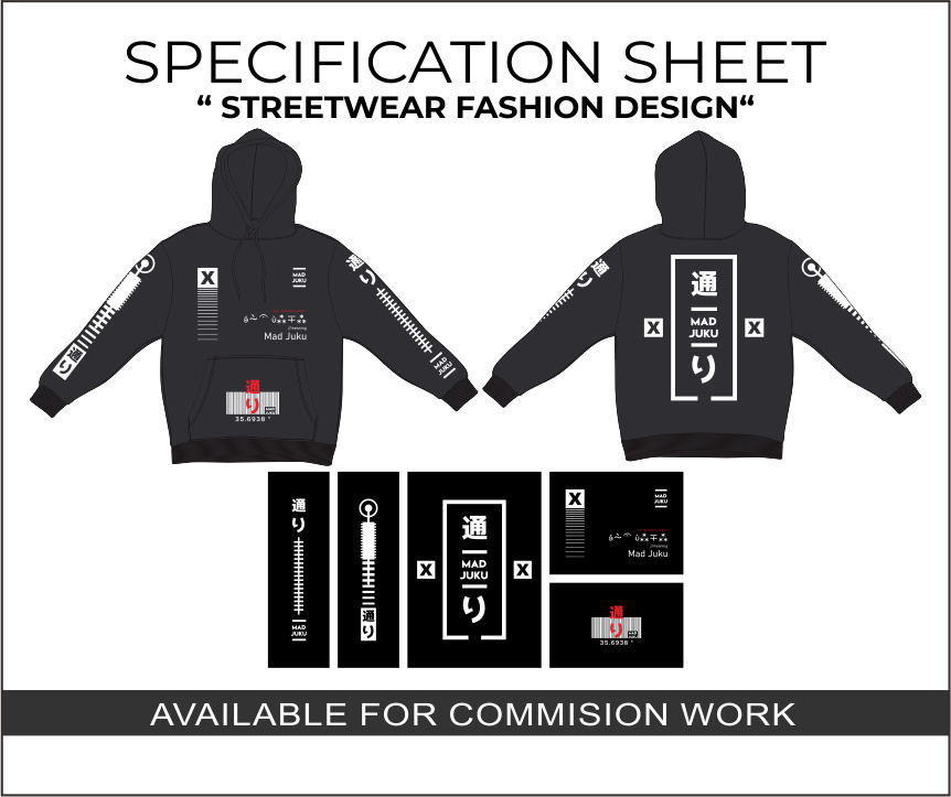Example of I Will Design Hoodie Streetwear Urban