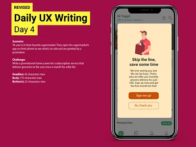 Daily UX Writing Challenge: Day 4 app daily ux writing challenge design ui ui design user experience user interface user interface design ux ux design ux writing