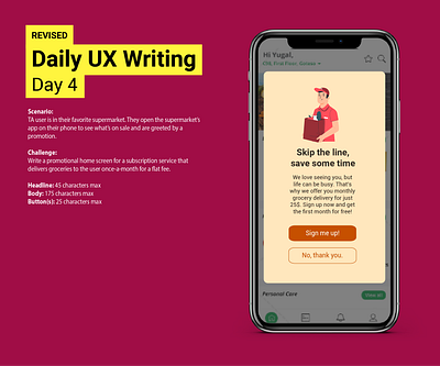 Daily UX Writing Challenge: Day 4 app daily ux writing challenge design ui ui design user experience user interface user interface design ux ux design ux writing