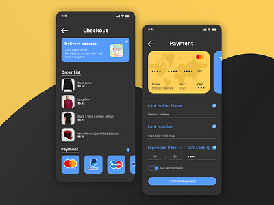 Daily UI #002 - CREDIT CARD (DARK MODE) app creditcard dailyui dailyui002 design mobile mobileapp uiux website website design