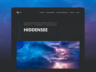 Weather Forecast Studio Hiddensee Landing Page bitbithooray branding dark design landing page minimal typography ux ui design weather weather forecast webdesign webdevelopment website