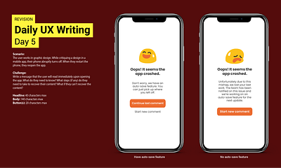 Daily UX Writing Challenge: Day 5 app daily ux writing challenge design ui ui design user experience user interface user interface design ux ux design ux writing