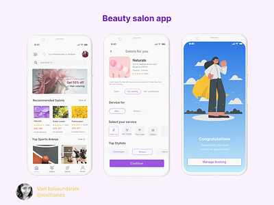 Dribbble Shot HD 3 beauty concept design figmadesign freelance illustraion interaction interaction design mobileappdesign salon simple ui uiux