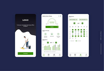 Cleaner's app adobe xd app dashboad design illustration illustrator ui ux ux ui ux design uxdesign xd