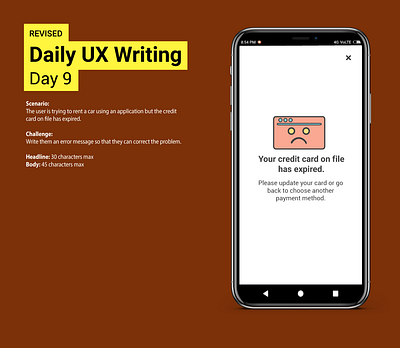 Daily UX Writing Challenge: Day 9 app daily ux writing challenge design ui ui design user experience user interface user interface design ux ux design ux writing