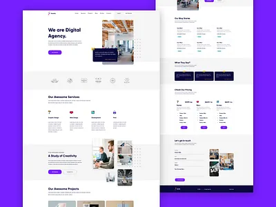 Fanatic - Agency XD Web Template agency free web tempalte portfolio singlepage web inspiration web template xd web template