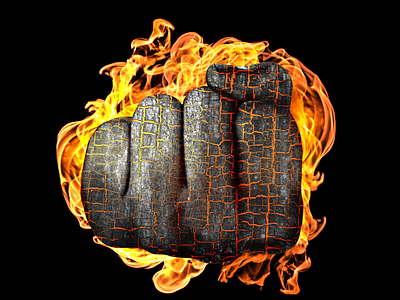 Fire punch illustration 3d art 3d illustration adobe photoshop adobe xd adobexd fire fireart flames graphic design illustration inkscape poster poster a day poster artwork poster design punch