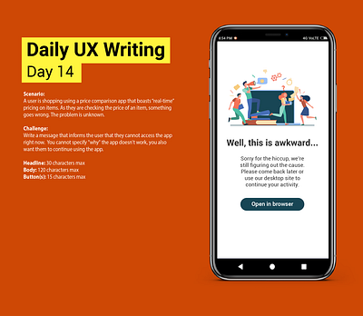 Daily UX Writing Challenge: Day 14 app daily ux writing challenge design ui ui design user experience user interface user interface design ux ux design ux writing