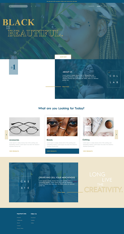 e-commerce webpage idea branding design landingpage minimal typography ui ux website