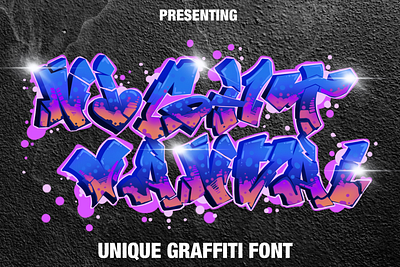 Nightvandal Graffiti Font preview apparel branding font font awesome font design graffiti graffiti digital logo typeface