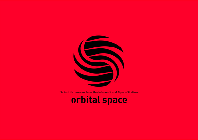 orbital space design icon illustration logo typography логотип