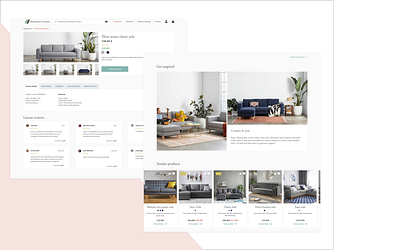 Furniture online store website design ecommerce furniture furniture store onlinestore ui