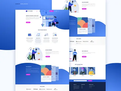 PI Studio - Landing page design illustraion ui web