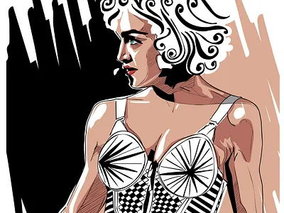 Dial M for Madonna adobe art design digital portrait drawingart erotica fashion illustration fashion illustrator illustration illustration digital illustrations poster vector vector illustration