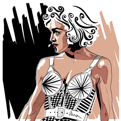 Dial M for Madonna adobe art design digital portrait drawingart erotica fashion illustration fashion illustrator illustration illustration digital illustrations poster vector vector illustration