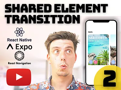 Ep.2 - React Native Shared Element Transition [YouTube] animated cards carousel github parallax scrolling patreon react native shared element transition tutorial animation youtube youtube tutorial
