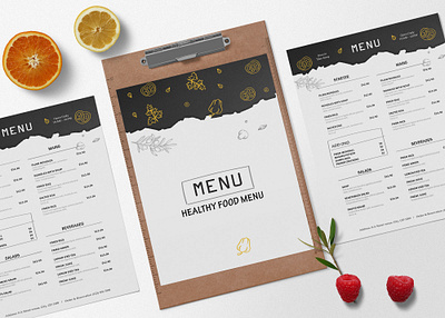 Healthy Food Menu Design design premium download psd