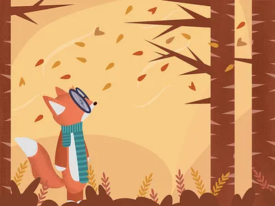 Autumn is Coming (fixed drawing) affinity art affinity designer autumn autumn artwork brown illustration orange vector