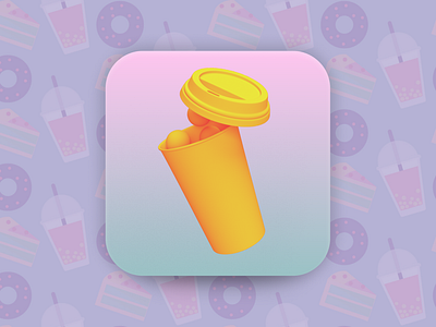 Bubble Tea House icon 3d 3d art adobe app dailyui dailyui 005 design dimensions figma ios ui