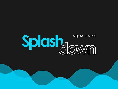 Splashdown Aqua Park branding design flat illustrator logo minimal vector