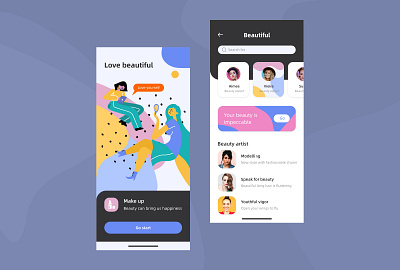 Beauty APP app design logo type typography ui ux