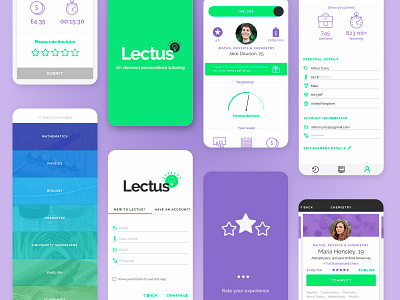 Lectus app branding design icon logo product design ui ux