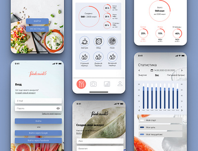 Foodcounter App app appdesign apps design apps screen clean app design figma food minimal minimal design typography uiux webdesign