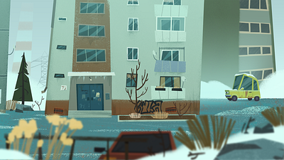 Mayonez Background Hub 2dgame architecture background backgroundart easterneurope flat game art gameartist gamedev illustration slav slavic urban