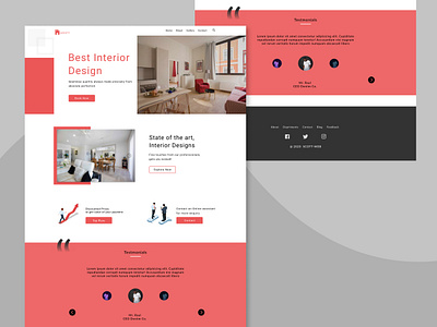 Interior design - Landing plage app app design branding design front end development graphic design homepage design landing page landing page design ui ui design uidesign uiux ux ux ui ux design webdesign website website design