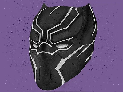 Black Panther Helmet Illustration comic design icon illustration vector vector illustration vectorart