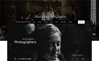 photography ui design in adobe xd adobe xd adobexd landing design landing page landing page design landingpage photography photography website portfolio design uidesign web design website website design