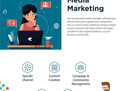 social media marketing branding design digital digital marketing company illustration logo service service design sketch ui ux