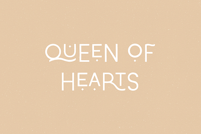 Queen of Hearts branding creative market design font design font designer graphicdesign lettering type vector
