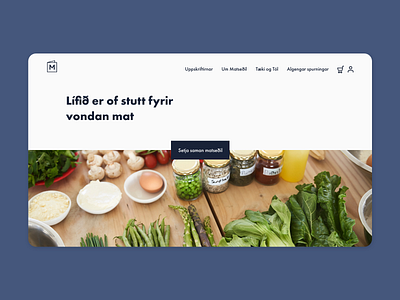 Web designs for Matseðill adobexd bonsai food homepage meal meal plan web webdesign website