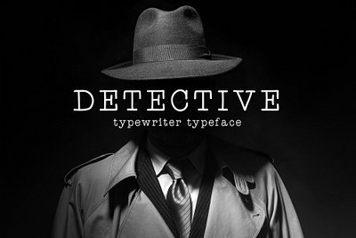 Detective – Typewriter Typeface 1950s 1960s classic detective elegant legible mechanical mystery scrapbook secret serif slab thin typeface typewriter