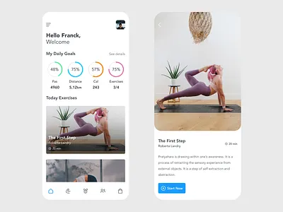 Gym Fitness app app design clean design fitness fitness app fitness club free gym gym app minimal prototype redesign sport sports ui vector yoga yoga app yoga pose