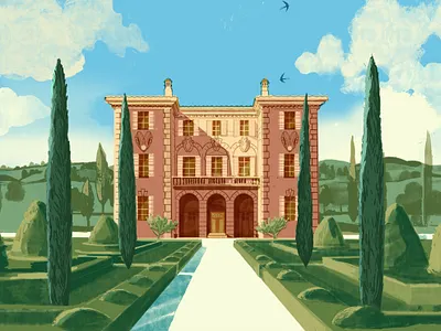 Maison alex green digital editorial fashion feminine folioart france home illustration interior