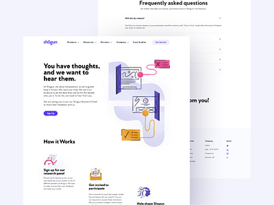 Shogun UXR— Design branding clean design ecommerce illustration landing page saas saas design