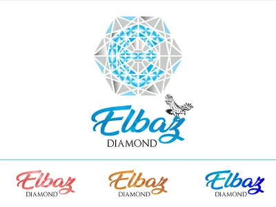 Elbaz Diamonds Pvt. Ltd. advertising attractive logo branding company logo design diamond diamondcompany eagle elbazdiamonds logo logodesign uae ui unique logo united arab emirates