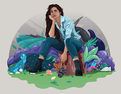 photographer character art character draw illustraion photographer vector art