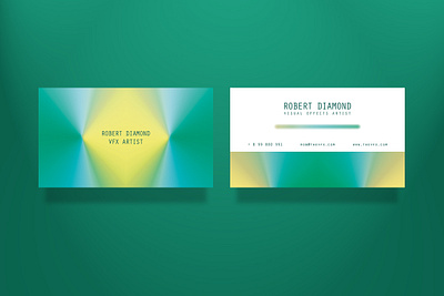 VFX business card green version branding business card business card design design graphic design holographic identity illustraion minimalistic neon vfx