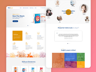 Wellcare E-Commerce Landing Page clean e commerce health healthcare shop