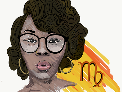 VectorPortraits- Virgo adobe draw glasses illustration illustration style vector vector portrait virgo zodiac