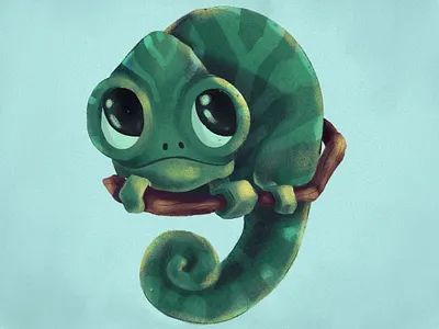 Comma Chameleon animal animal illustration blue comma comma chameleon drawing green kids illustration sketch texture type
